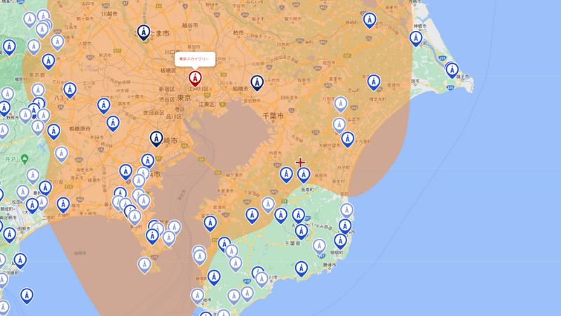 千葉県の地デジの電波