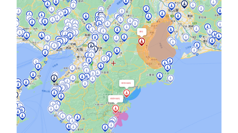 三重県の地デジの電波