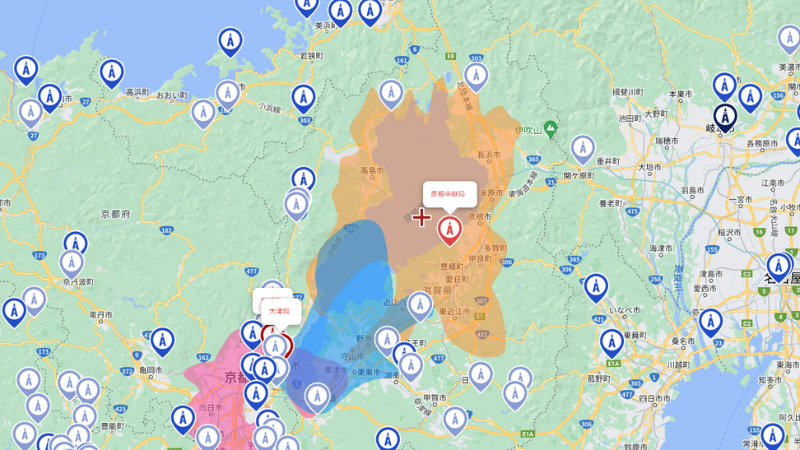 滋賀県の地デジの電波